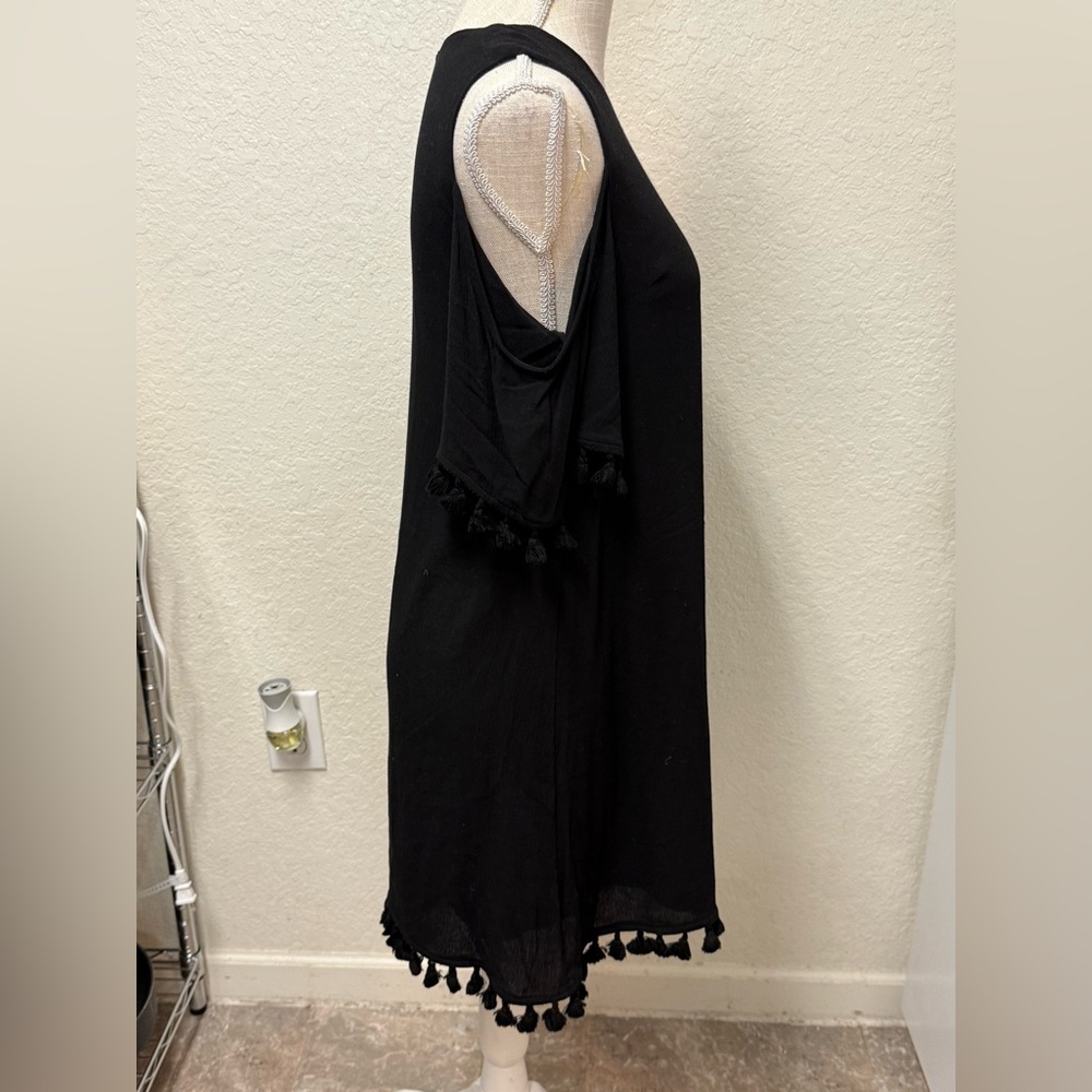 JODIFL Black Dress with Tassel Details Size Small - Picture 6 of 14